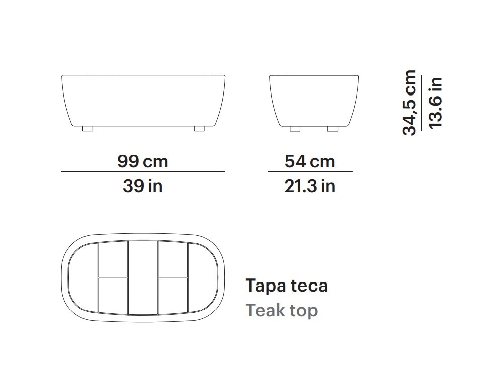 Mesa de centro rectangular Heritage Contour Point - 15
