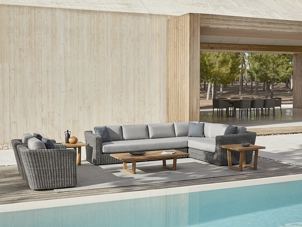 Mesa de centro rectangular de teca Heritage Point - 5