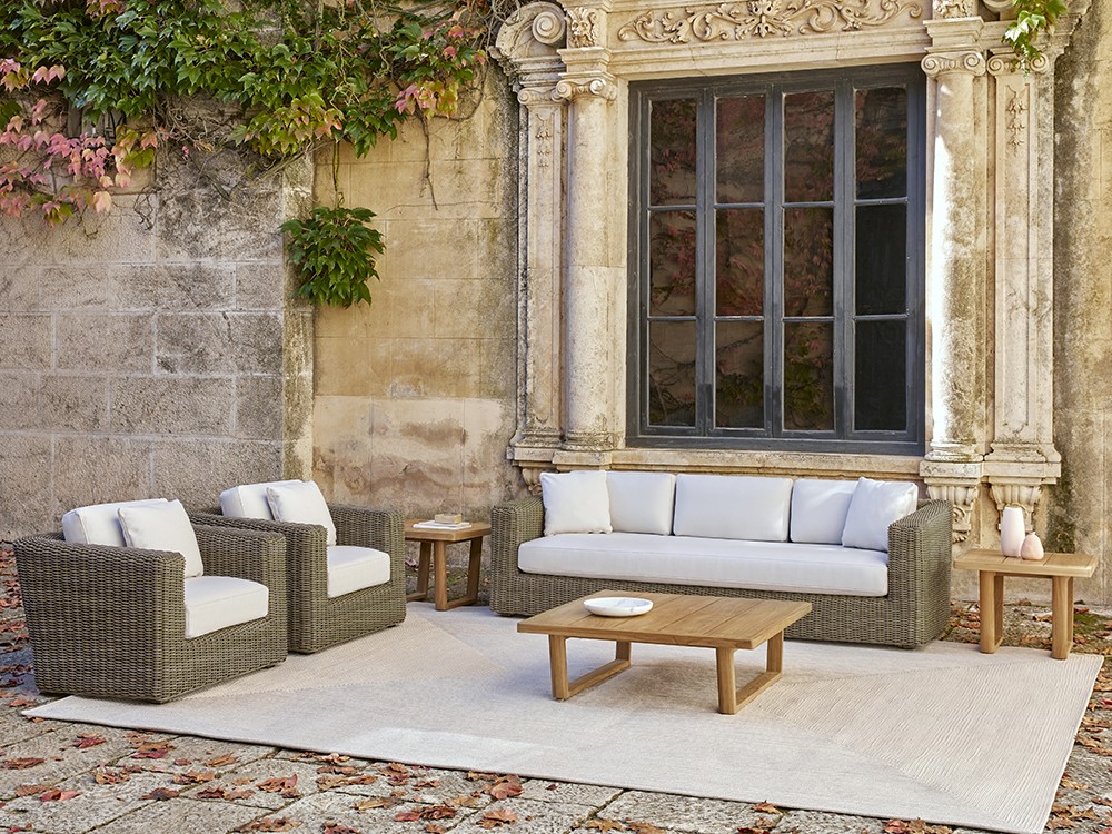 Mesa de centro rectangular de teca Heritage Point - 6