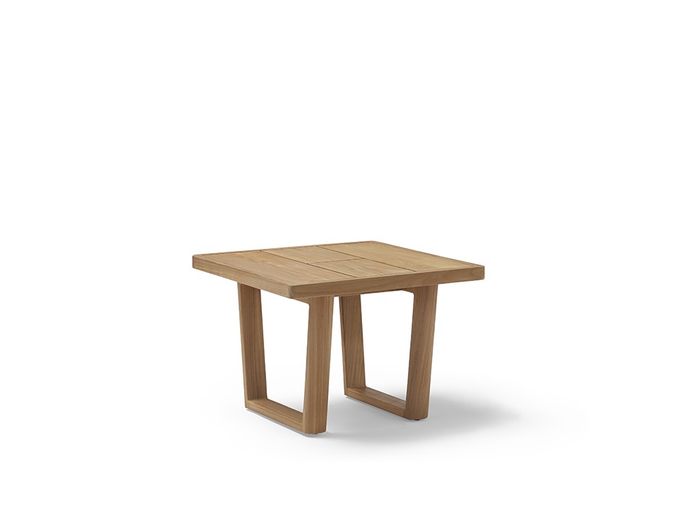 Mesa de rincón cuadrada de teca Heritage Point - 2