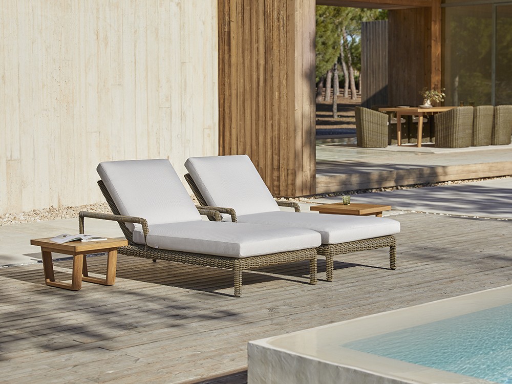 Mesa auxiliar de teca Heritage Point - 4