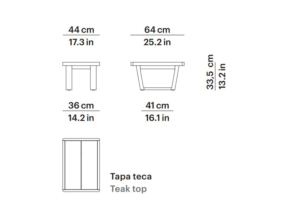 Mesa auxiliar de teca Heritage Point - 5