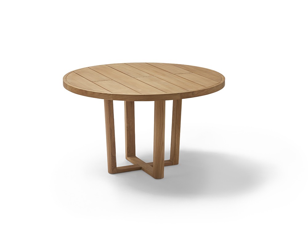 Mesa de comedor redonda de teca Heritage Point - 2