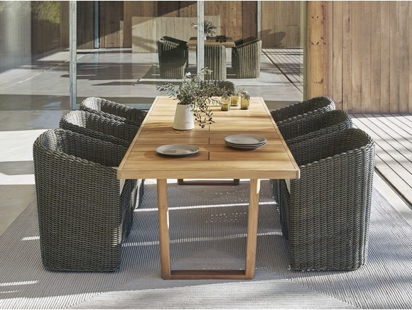 Mesa de comedor de teca Heritage Point - 1