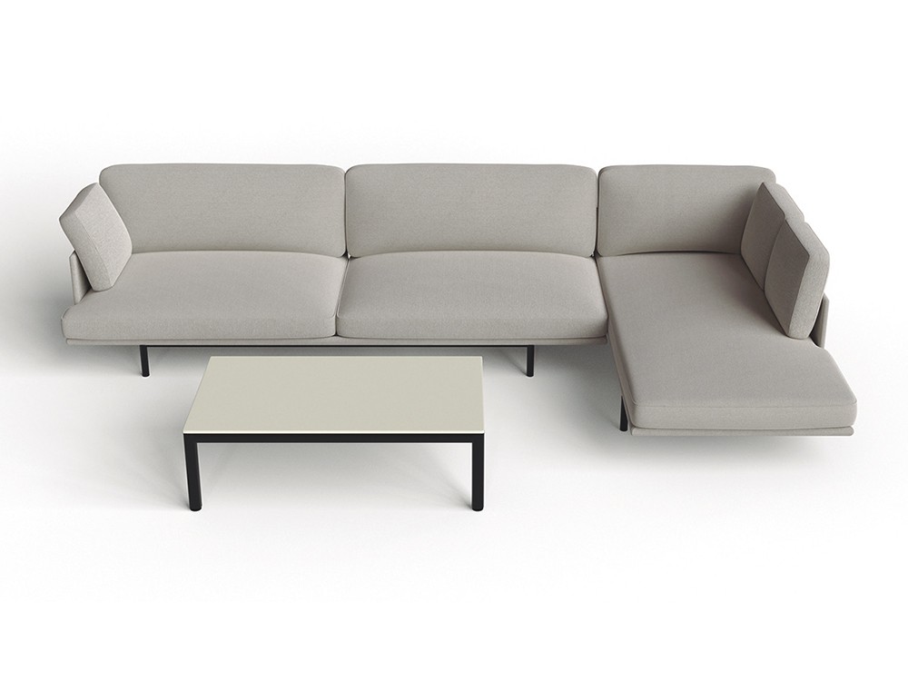 Sofá Chaiselongue de aluminio y asientos tapizados Long Island Point - 4