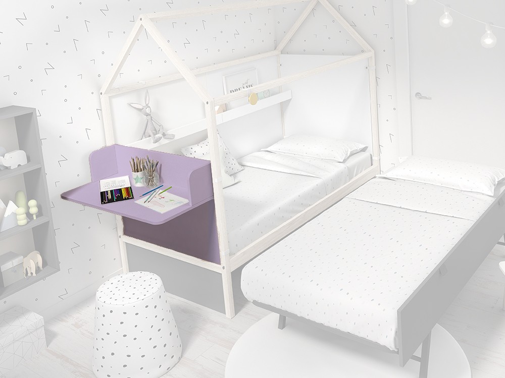 Cabecero con escritorio para cama casita Ros Mini - 10