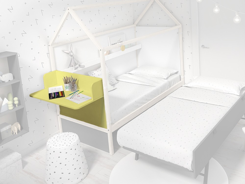 Cabecero con escritorio para cama casita Ros Mini - 11