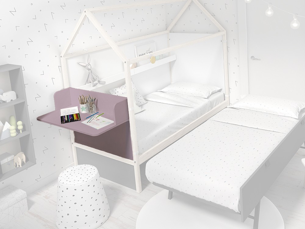Cabecero con escritorio para cama casita Ros Mini - 12