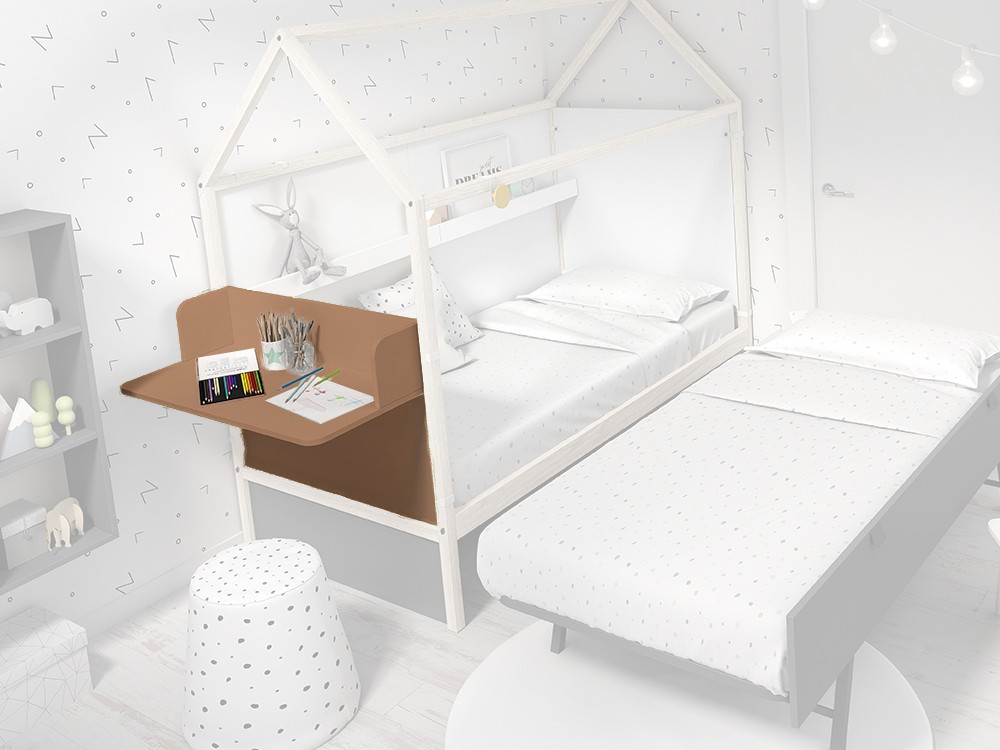 Cabecero con escritorio para cama casita Ros Mini - 13