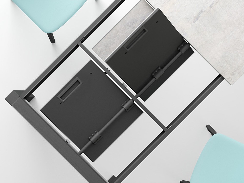 Mesa extensible de cocina o comedor Quadra Nova cristal de Cancio - 3