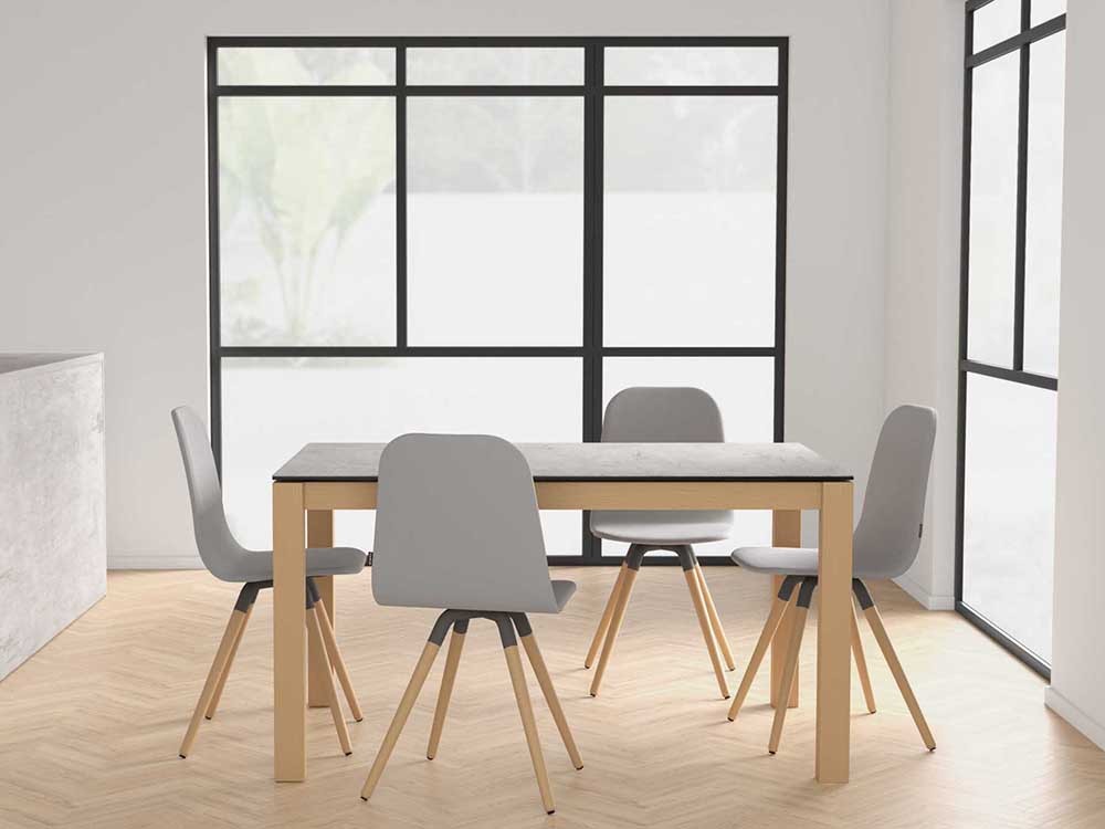 Mesa extensible de cocina o comedor Quadra Nova Porcelánico de Cancio - 1