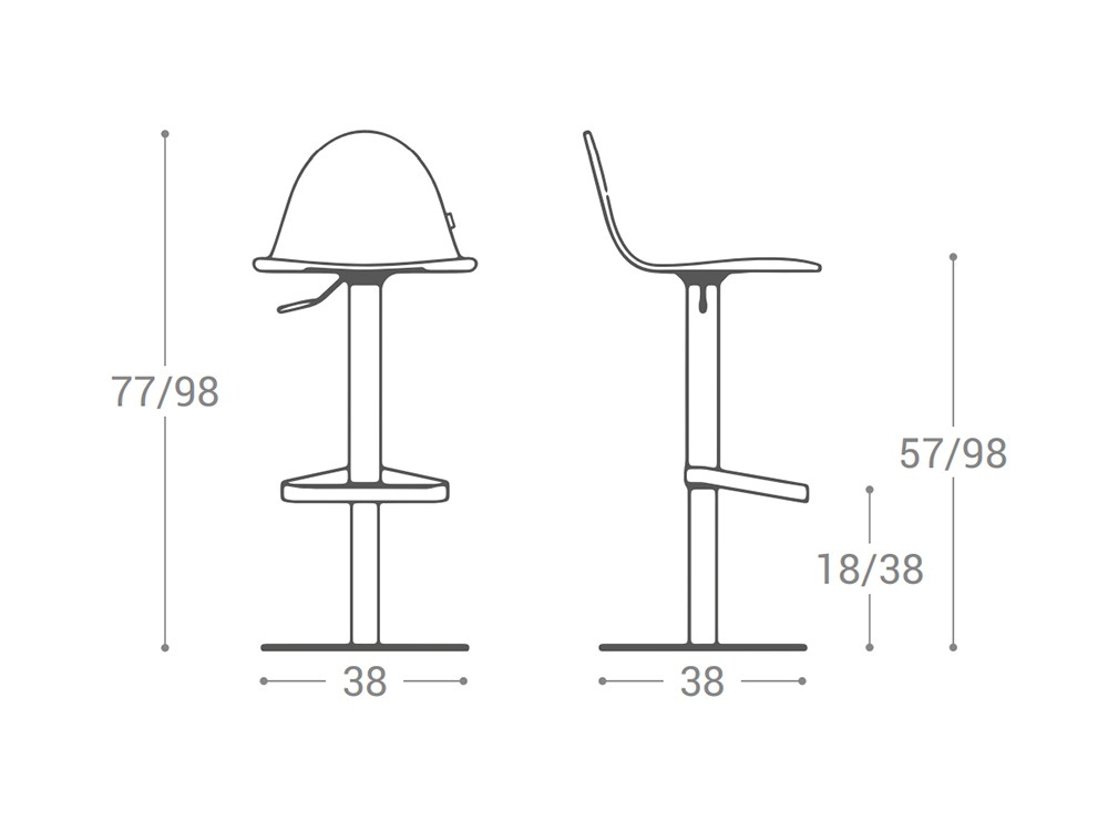 Taburete elevable de madera Tabú Cancio - 4
