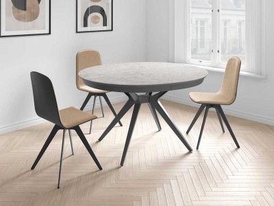 Mesa ovalada extensible Sfera porcelánico Cancio - 1