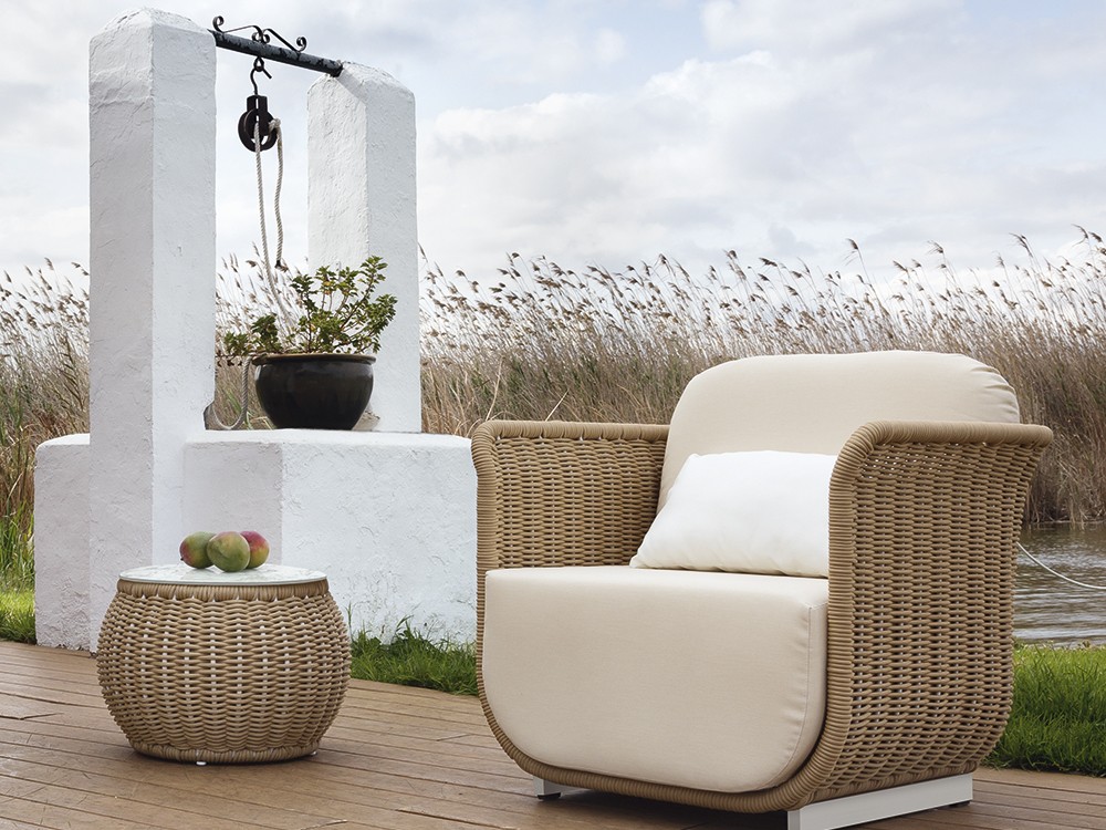 Mesa auxiliar de cuerda trenzada Palma Arkimueble - 1