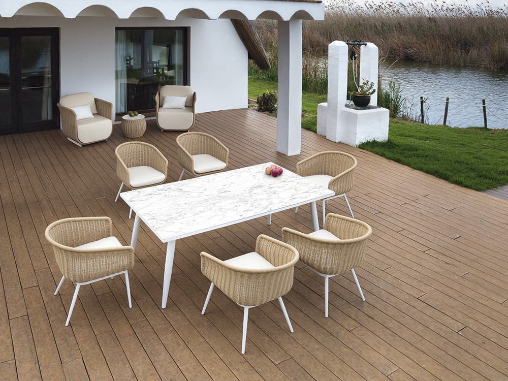 Silla de comedor de cuerda trenzada Palma Arkimueble - 3