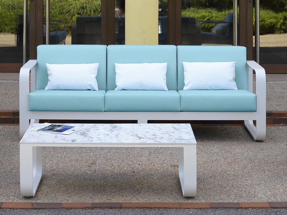 Sofá de dos o tres plazas de aluminio Ronda Arkimueble - 3