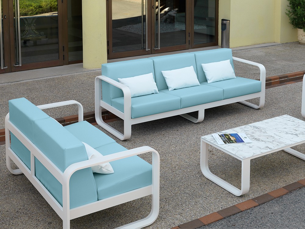 Sofá de dos o tres plazas de aluminio Ronda Arkimueble - 6