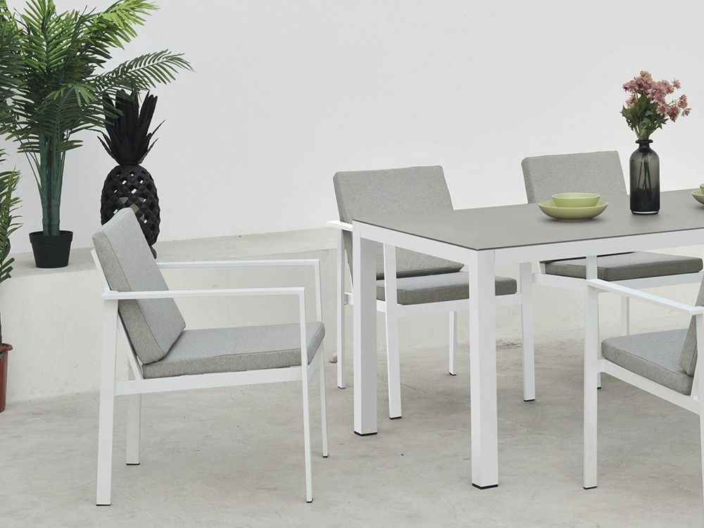 Silla de comedor exterior en aluminio Nerja Arkimueble - 6