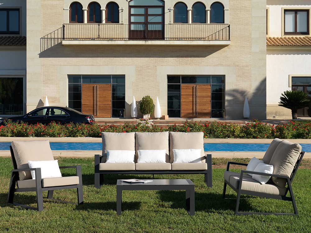 Sofá de dos o tres plazas de aluminio Lagos Arkimueble - 6