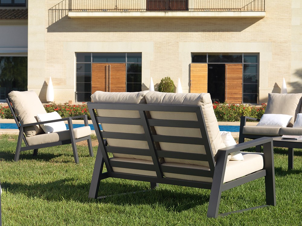 Sofá de dos o tres plazas de aluminio Lagos Arkimueble - 3