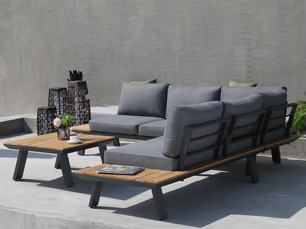 Set con sofá rinconera de aluminio Lagos Arkimueble - 1