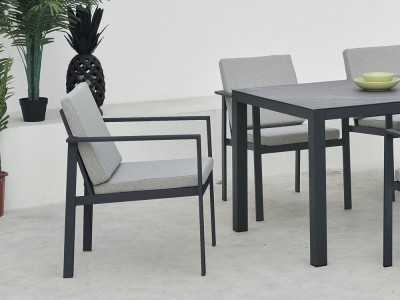 Sillón de comedor en aluminio Porto Arkimueble - 1
