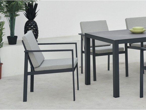 Sillón de comedor en aluminio Porto Arkimueble - 1