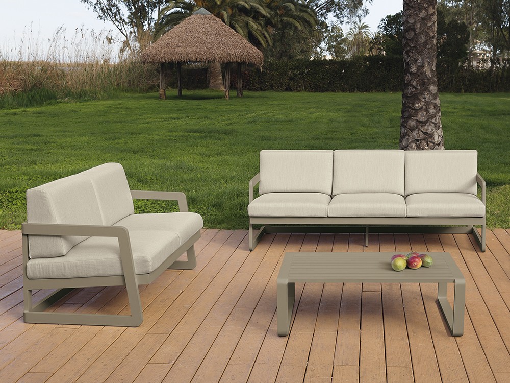 Sofá de dos o tres plazas de aluminio Faro Arkimueble - 1