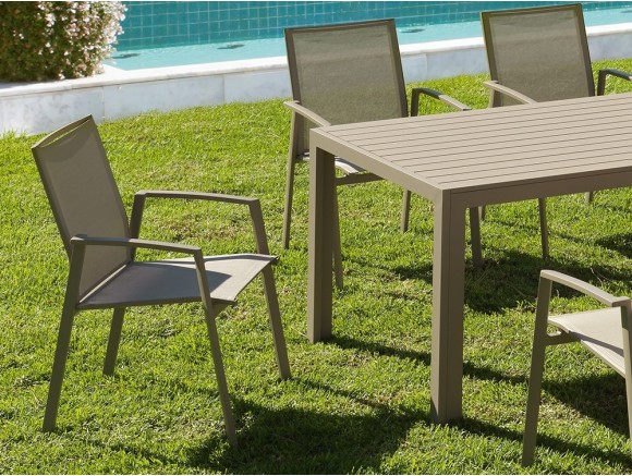 Silla de comedor de aluminio Faro Arkimueble - 1