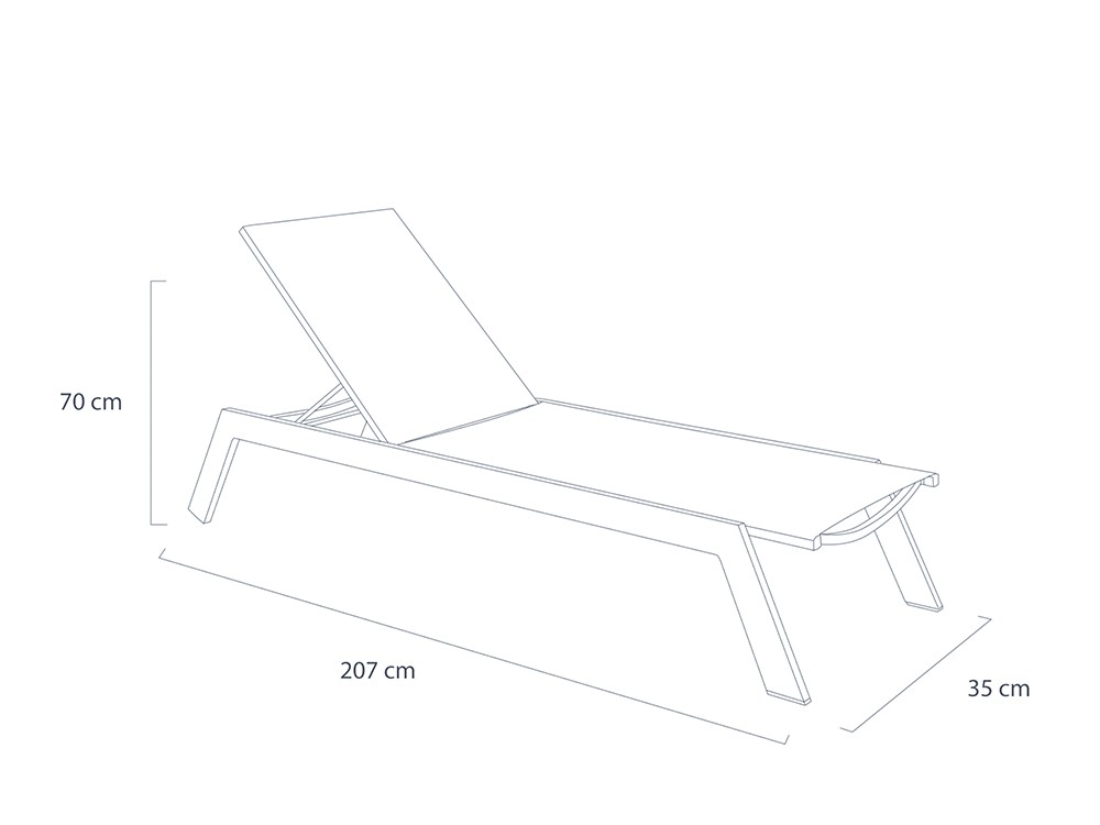 Tumbona de aluminio Vigo Joenfa Agua de Mar - 5