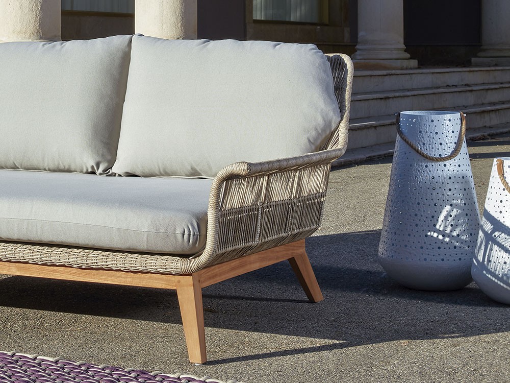 Daybed de fibra sintética y teca Loreta Joenfa Agua de Mar - 3