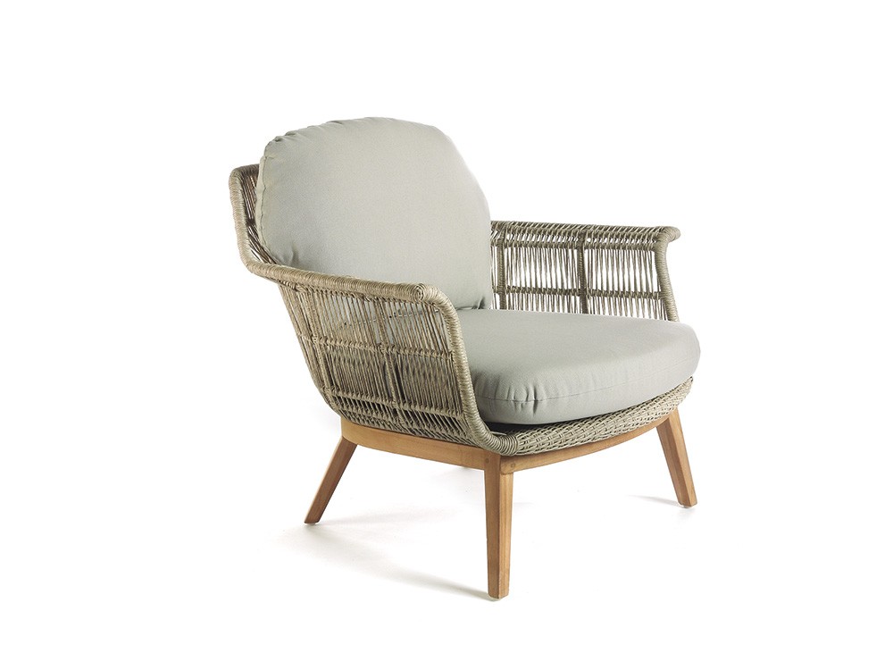 Sillón de fibra sintética y teca Loreta Joenfa Agua de Mar - 2