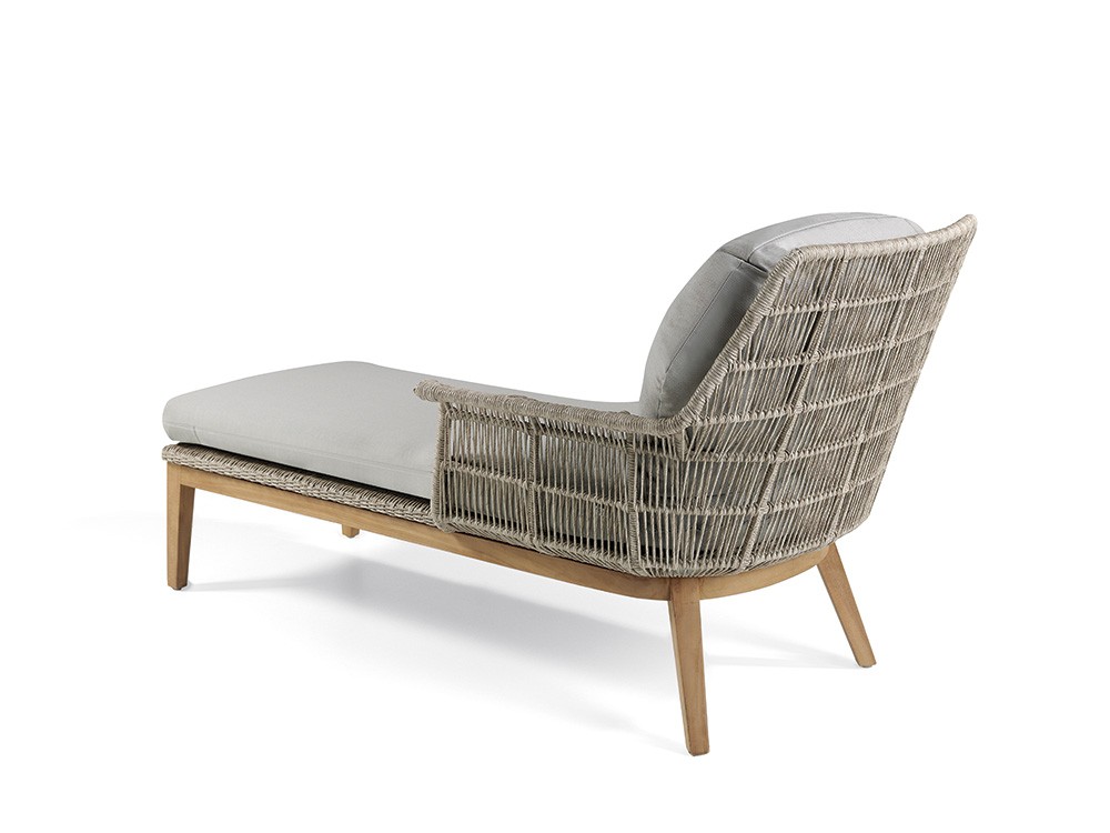 Tumbona de fibra sintética y teca Loreta Joenfa Agua de Mar - 2