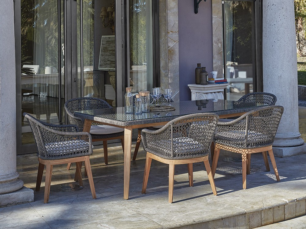 Silla de cuerda trenzada Orsini Joenfa Agua de Mar - 3