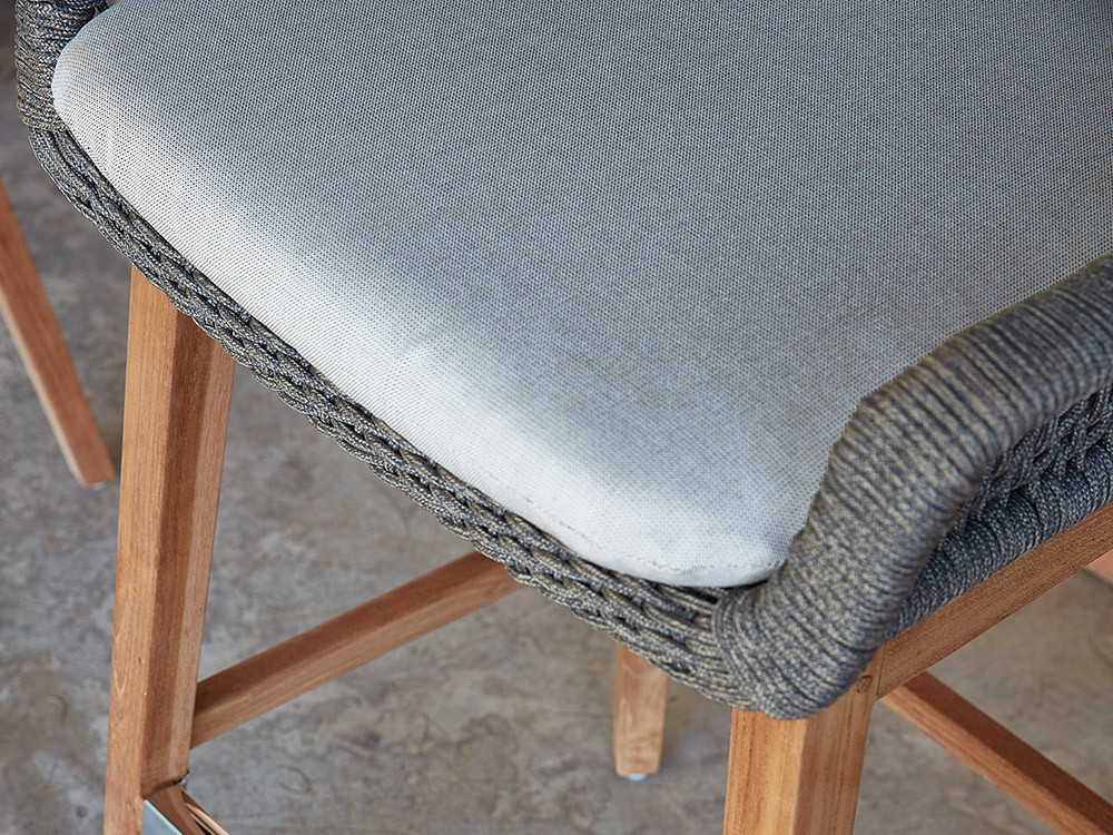 Taburete de cuerda trenzada Orsini Joenfa Agua de Mar - 3