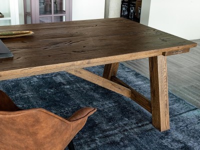 Mesa de comedor de madera maciza de roble Castle Devina Nais - 2