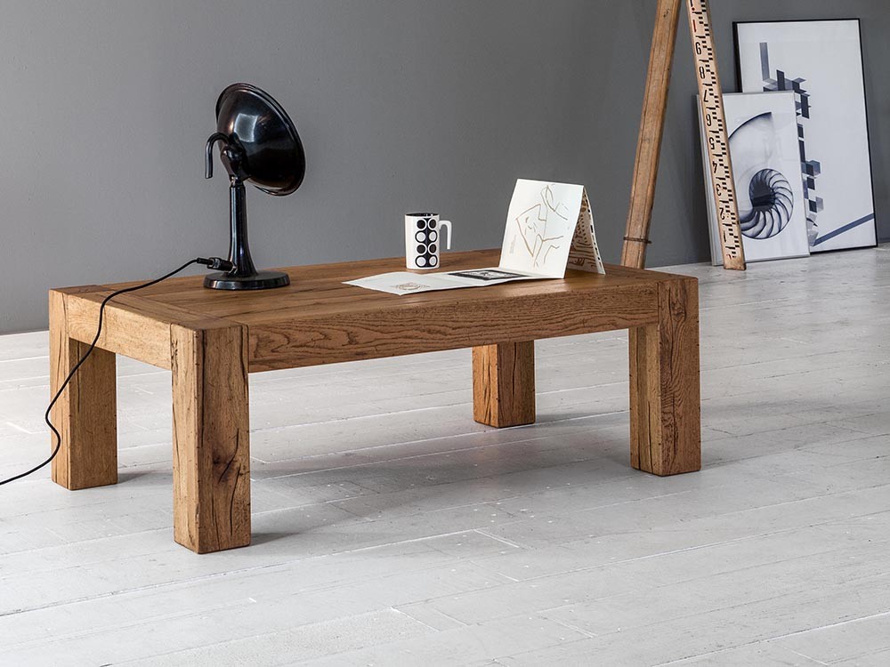 Mesa de centro de madera maciza de roble Brooklyn Devina Nais - 1