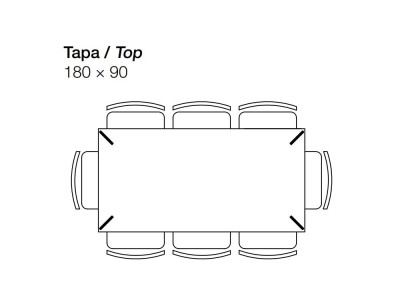 Mesa Master de roble matérico Line acero Crossover de Devina Nais - 5