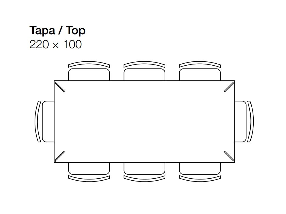 Mesa de comedor Master Line de madera de roble y hierro Devina Nais - 14