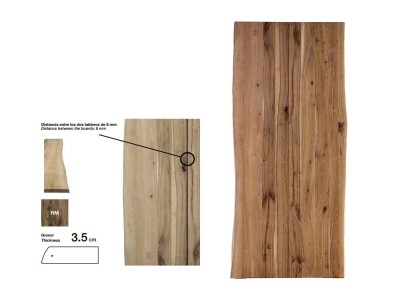 Mesa de comedor de madera de roble y cristal Twins Wall V Devina Nais - 4