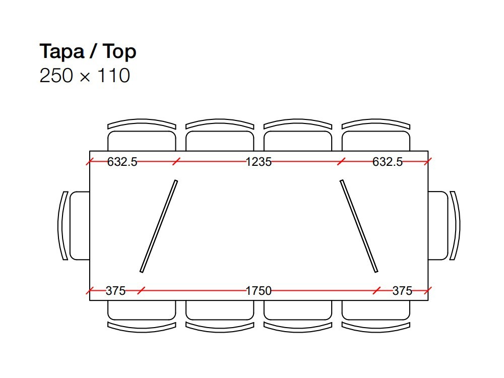 Mesa de comedor de madera de roble y cristal Twins Wall V Devina Nais - 8