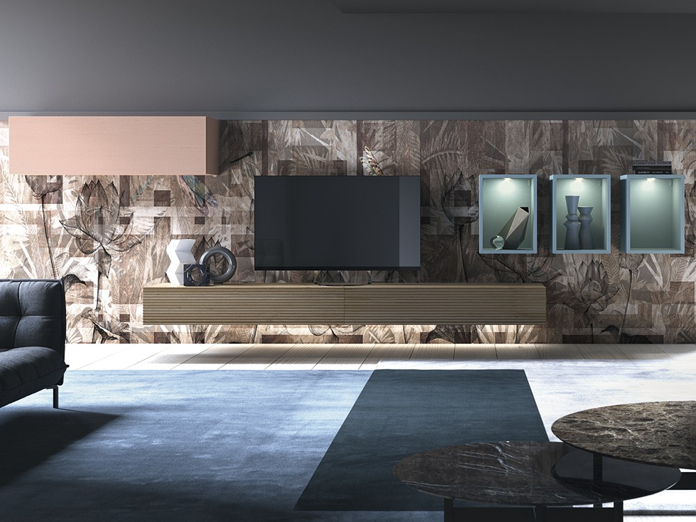 Composición para salón con mueble suspendido Point of View 26 Devina Nais - 2