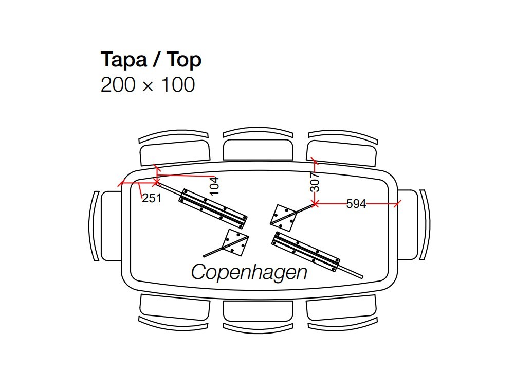 Mesa de roble Copenhagen Mix Crossover de Devina Nais - 5