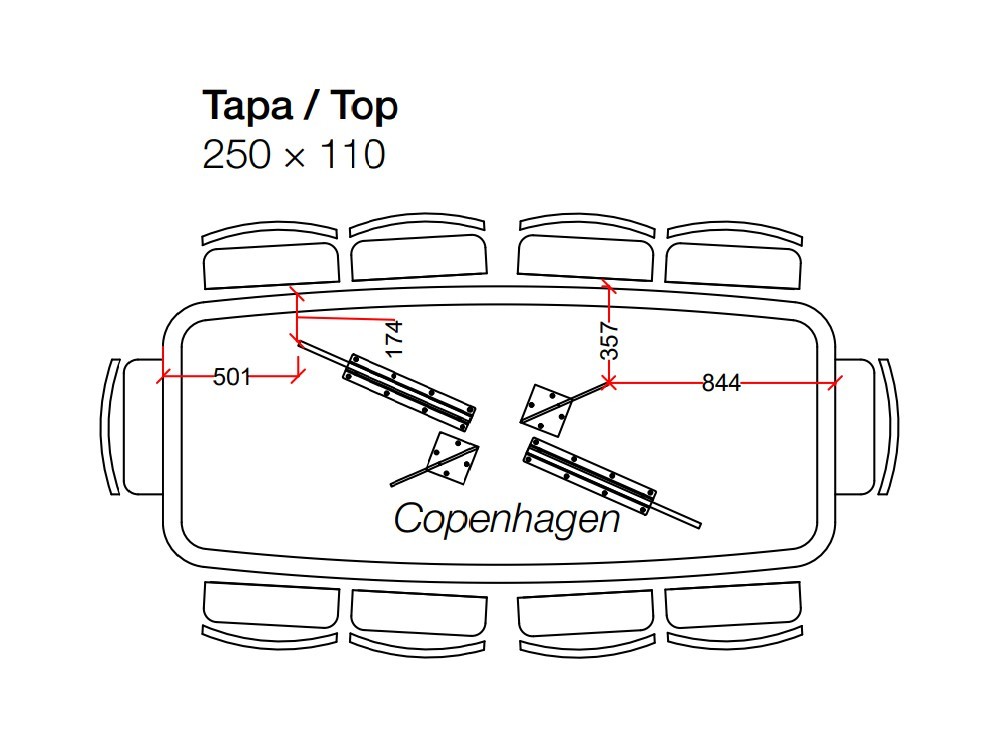 Mesa de roble Copenhagen Mix Crossover de Devina Nais - 7