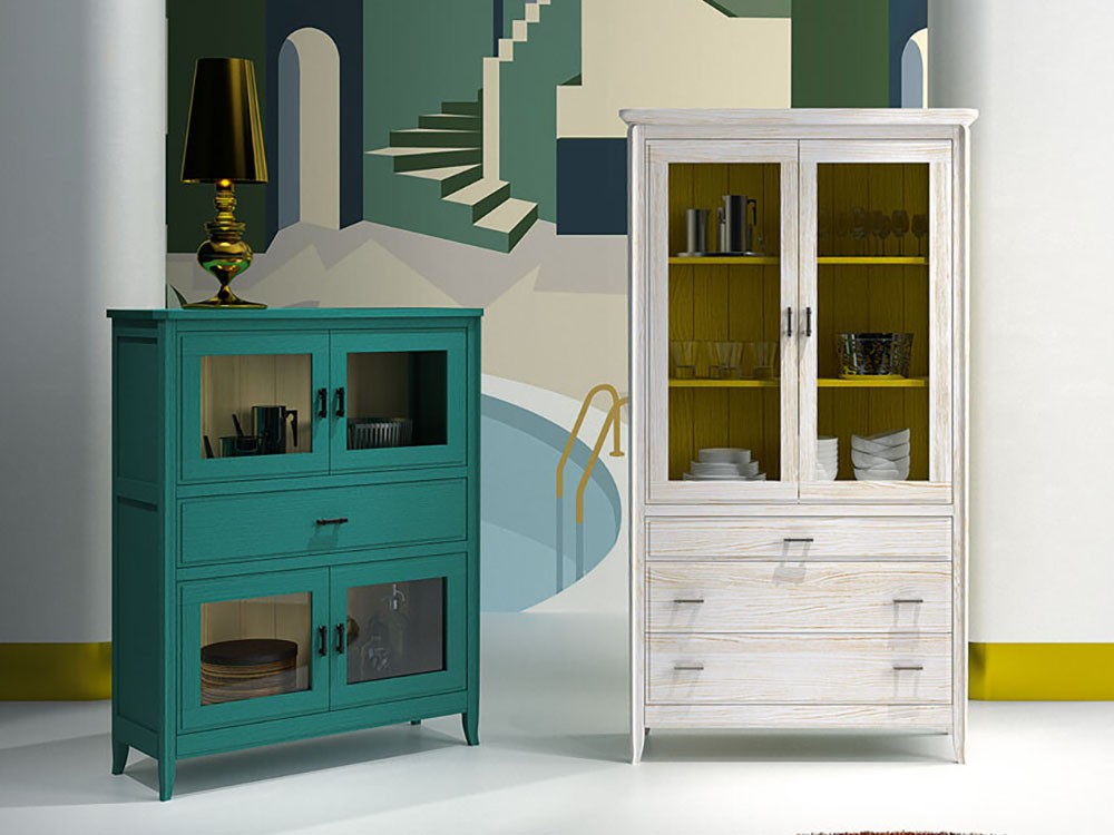 Vitrina de diseño clásico con cajones Génova de Grupo Seys - 7