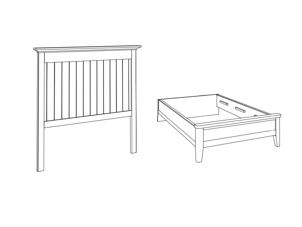 Cabecero juvenil clásico de madera maciza Níger de Grupo Seys - 6