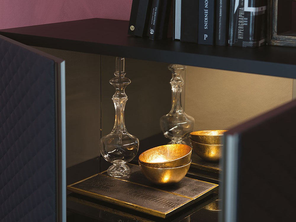 Aparador alto Tiffany con puertas en ecopiel Cattelan Italia - 7