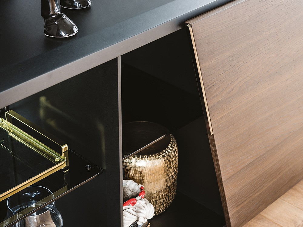 Aparador con frente en ecopiel Aston Cattelan Italia - 3