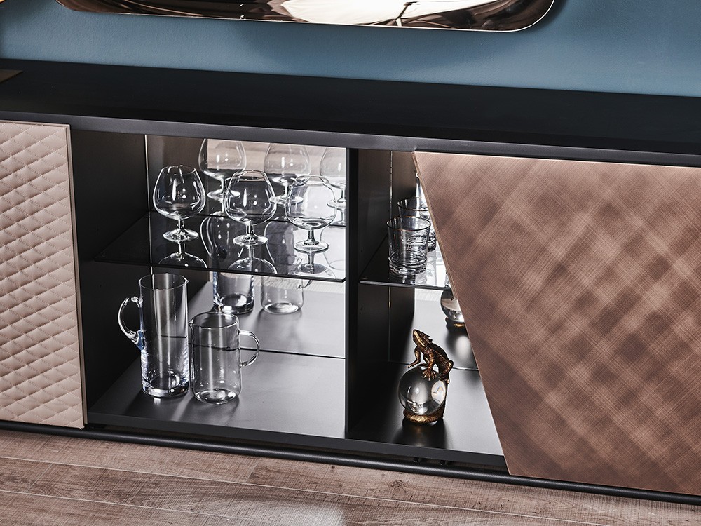 Aparador con frente en ecopiel Aston Cattelan Italia - 4