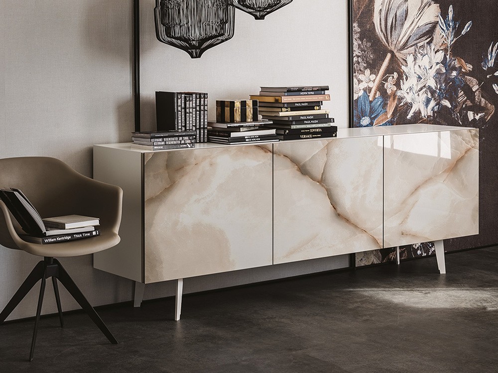Aparador Metropol con puertas en cerámica marmi Cattelan Italia - 5